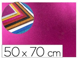 Goma EVA con purpurina Liderpapel 50x70cm. 60g/m² espesor 2mm. rosa